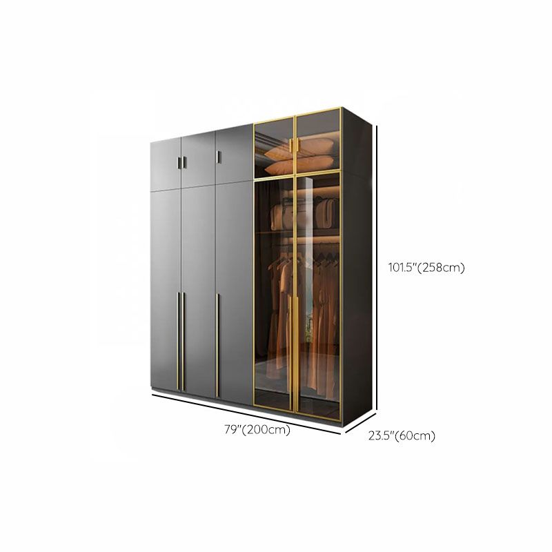 Modern Glass Wardrobe Wardrobe Armoire Wardrobe Cabinet for Home