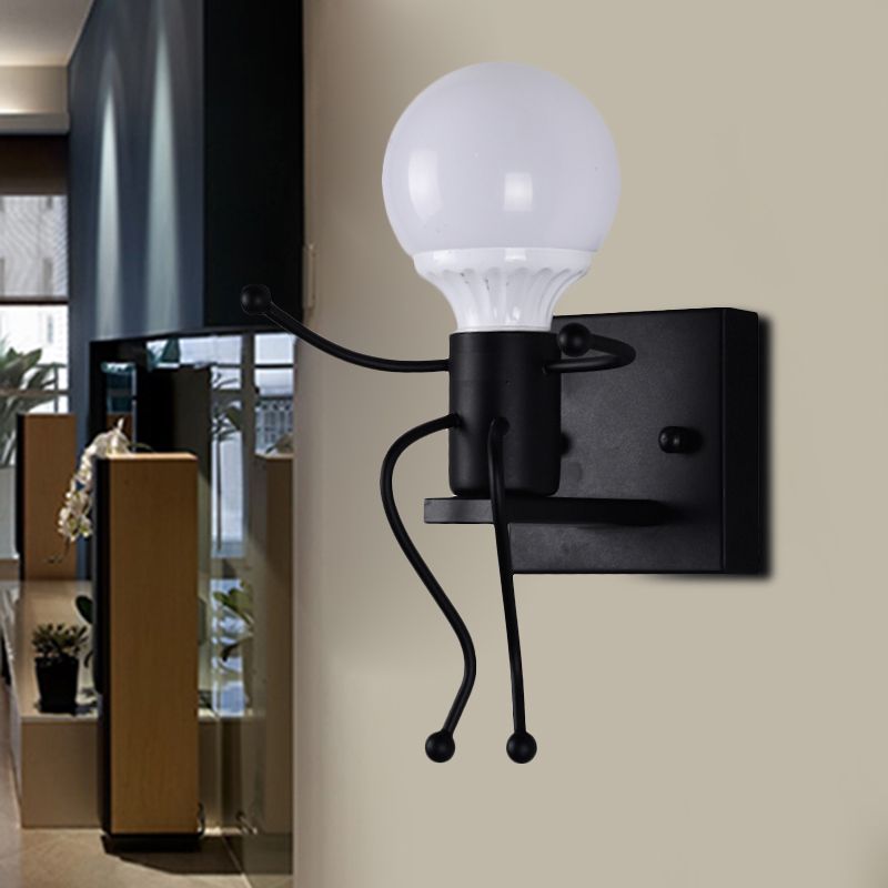 Metalen kleine robotwandlicht kale lamp één licht moderne stijl muur sconce voor gangbadkamer