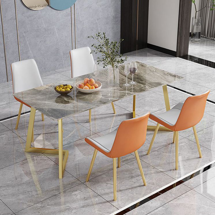Rectangle Stone Dining Room Table Traditional Luxury Dinner Room Kitchen Table
