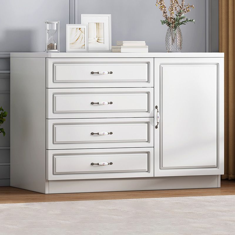 Contemporary Wood Accent Cabinet with Drawer Rectangle Accent Chest