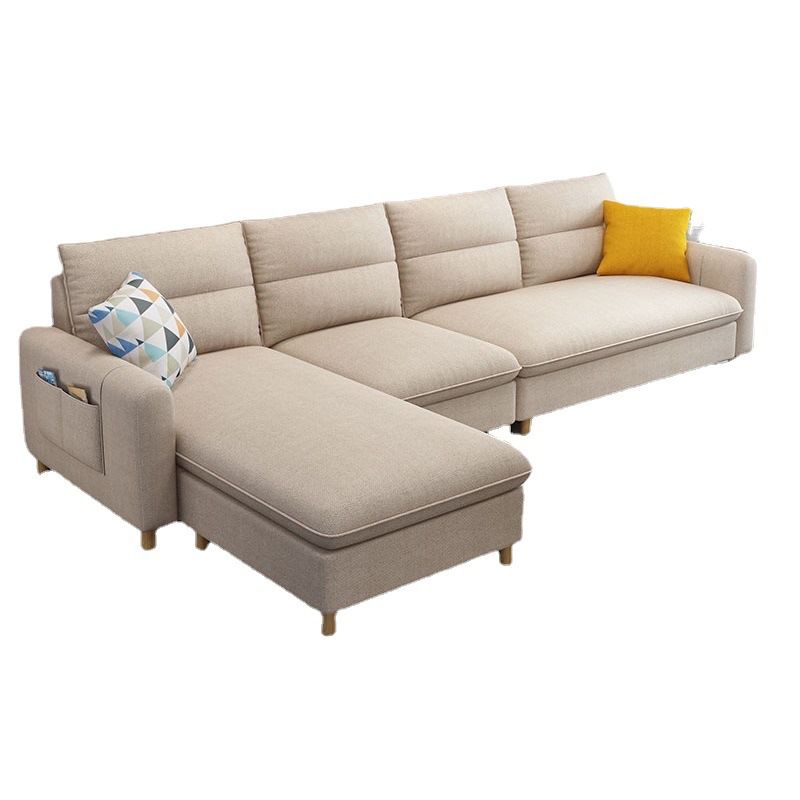 Modern 35.43 " H Square Arm Sofa & Chaise with Storage for Living Room