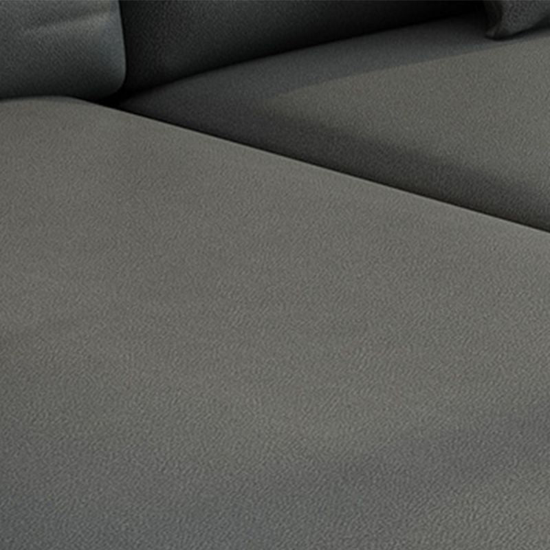 Modern Cushion Back Sectional Sofa 33.46"High Sloped Arms Sectionals with Storage, Grey