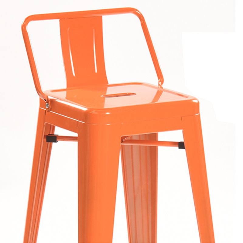 Industrial Style Metal Bar-stool with Square Iron Seat Counter Stool Kitchen Bar Bar-stool
