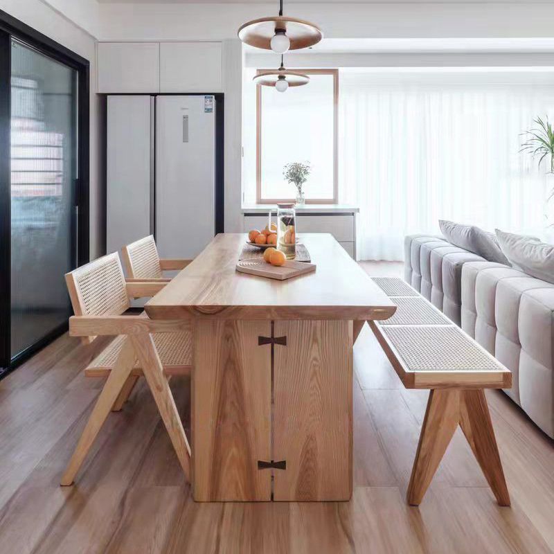 Dining Room Dinner Kitchen Table Solid Wood Double Pedestal Dining Table