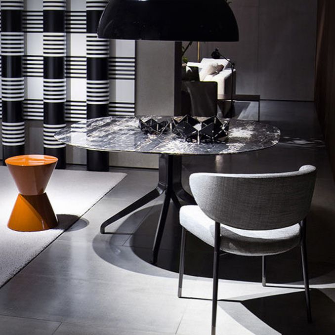 Contemporary Chairs Open Back Dining Side Chairs with Metal Legs for Kitchen