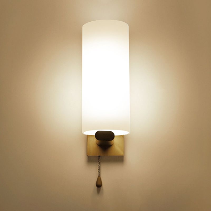 Japanese Style Wall Light Fixture Solid Wood Geometric Wall Sconce for Bedroom