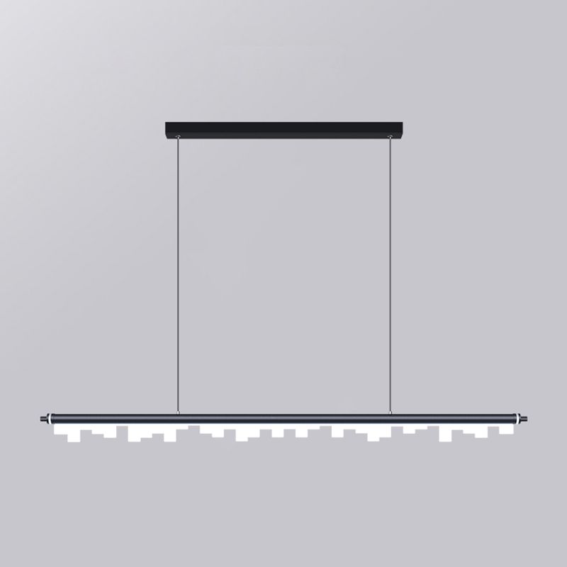 Zeitgenössischer Stil linearer Form Pendelleuchte Leuchtmetall 1 Licht Anhänger Beleuchtung