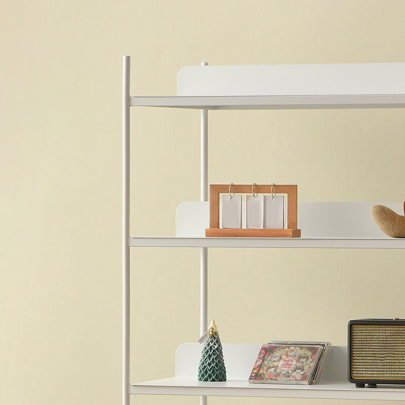 Industrial Etagere Bookshelf Metal Shelves Included Open Back Bookcase