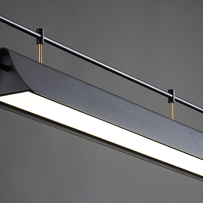 Industrial Style Iron Hanging Lamp Rectangle Shape Island Light Fixture for Dining Table