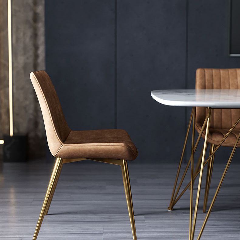 Sillas de comedor escandinavas de metal para interiores y exteriores Silla Parsons con patas de metal