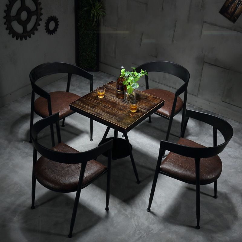Modern Style Round Solid Wood Dining Set 1/2/3/4/5 Pieces Dining Set