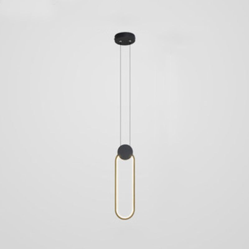 Moderne künstlerische LED Hanging Lampe Lacked Iron Linear Pendellicht mit Acrylschatten