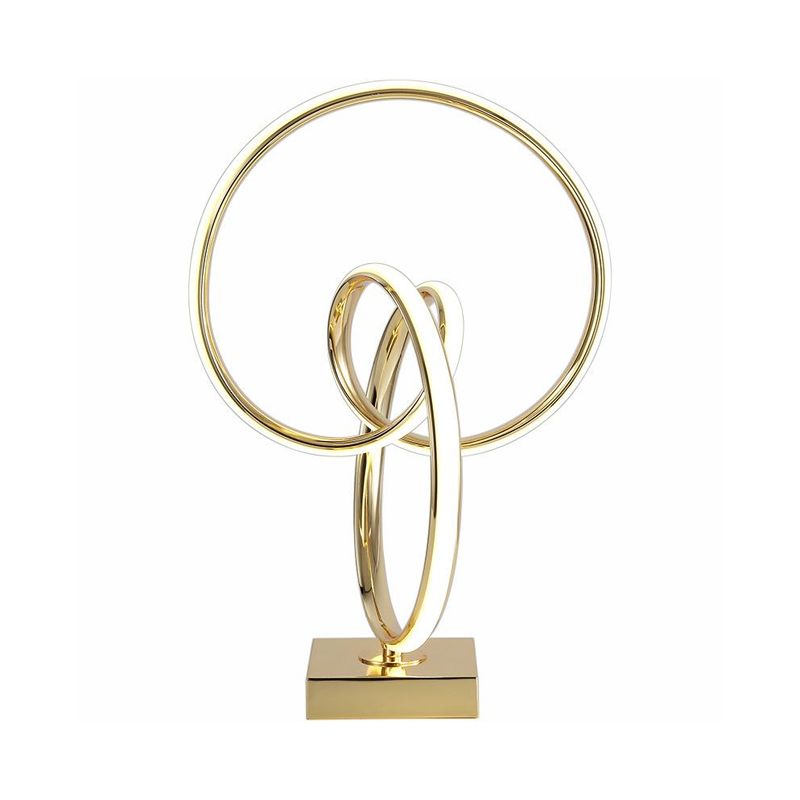 Acrylic Twisted Table Light Simple Polished Gold LED Night Stand Lamp in Warm/White Light