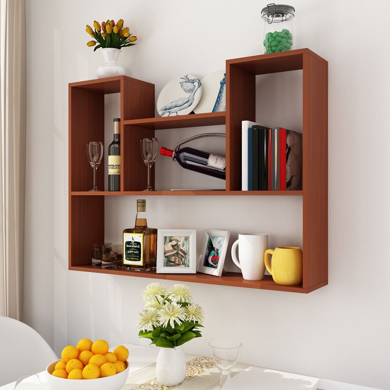 Wall Mounted Bookshelf Scandinavian Style Bookcase for Home and Study Room