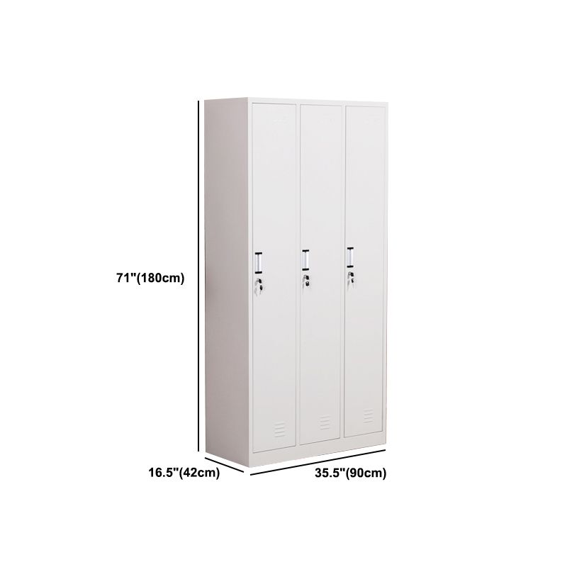 Hinged Metal Wardrobe Armoire Contemporary Grey Wardrobe Cabinet