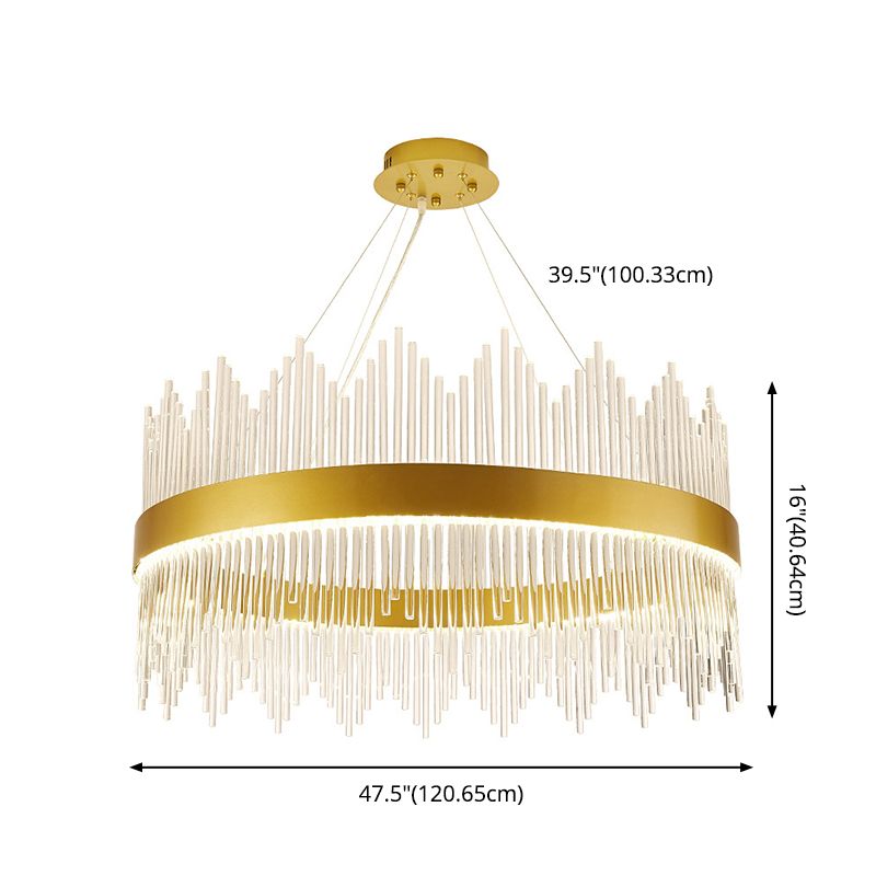 Lampada il lampadario circolare Light Segnalizzazione moderna Simplicity Crystal Crystal Ciondolo per il ristorante