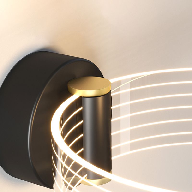 Metal Geometric Wall Light Contemporary LED Wall Sconce for Living Room