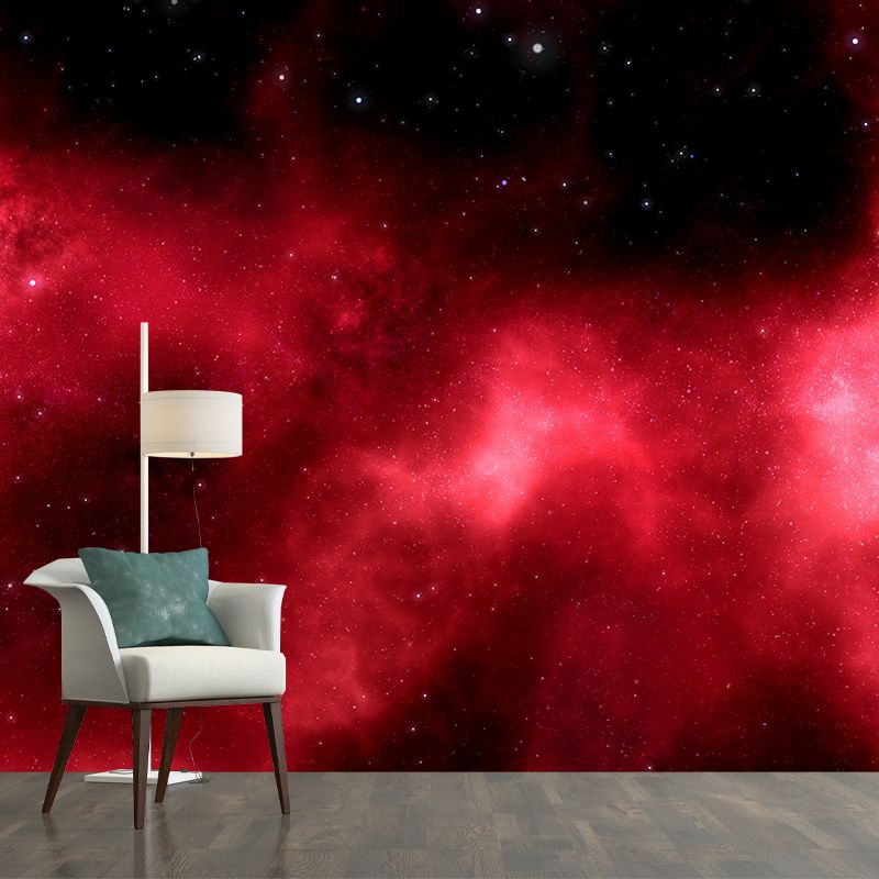 Dark Outer Space Wall Murals Stain Resistant Wall Art for Aisle Corridor
