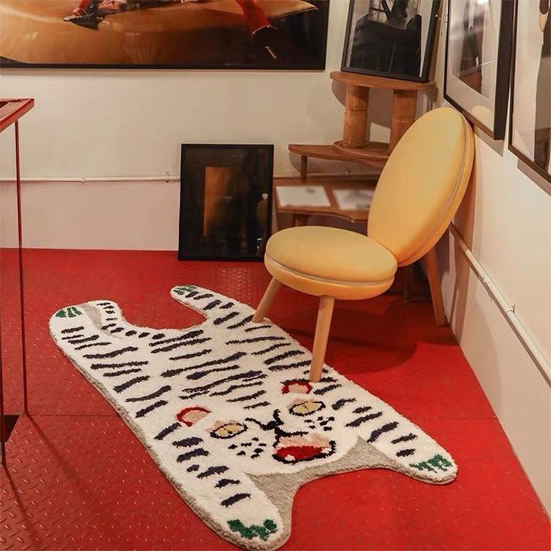 Americana Tiger Print Rug Polyester Indoor Tapijt Non-slip achtergrondgebied Tapijt voor woonkamer