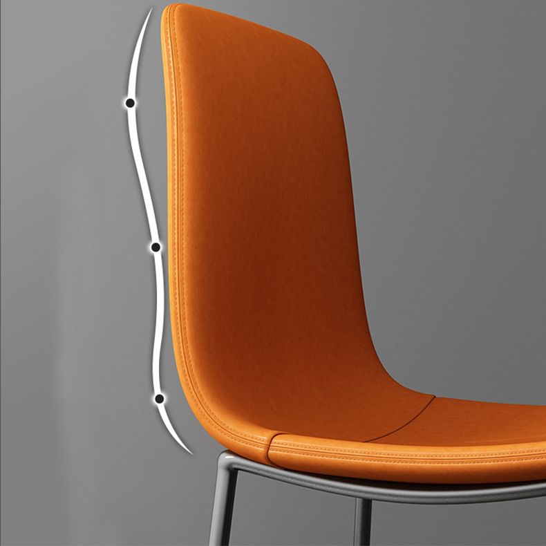 Contemporary Metal Leather Bar Stools Indoor Barstool with Cushion and Low Back