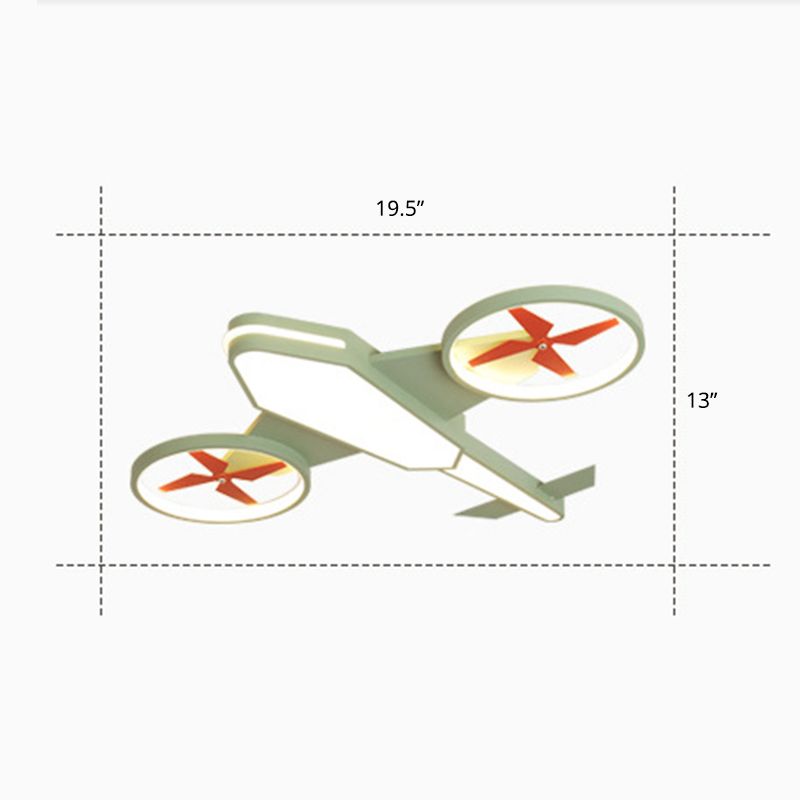 Kids Room Flush-Mount Light Kreative Cartoon LED Deckenbeleuchtung mit Airplane Acryl Schattierung