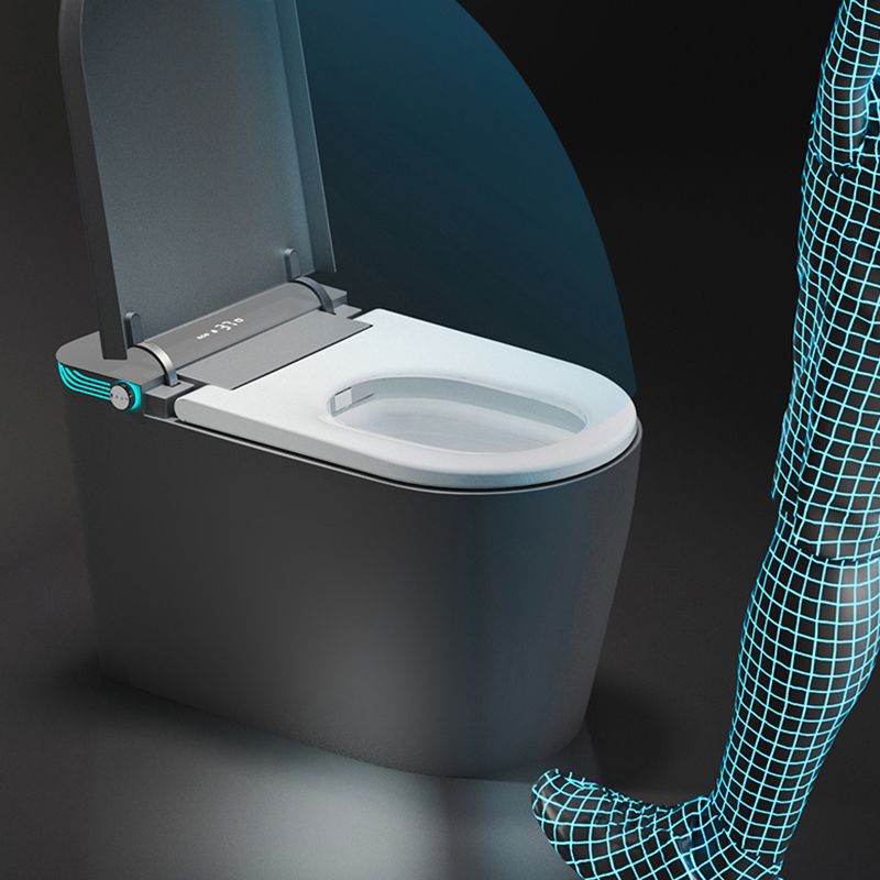 Modern Floor Mounted Flush Toilet Siphon Jet Urine Toilet with Heated Seat for Washroom