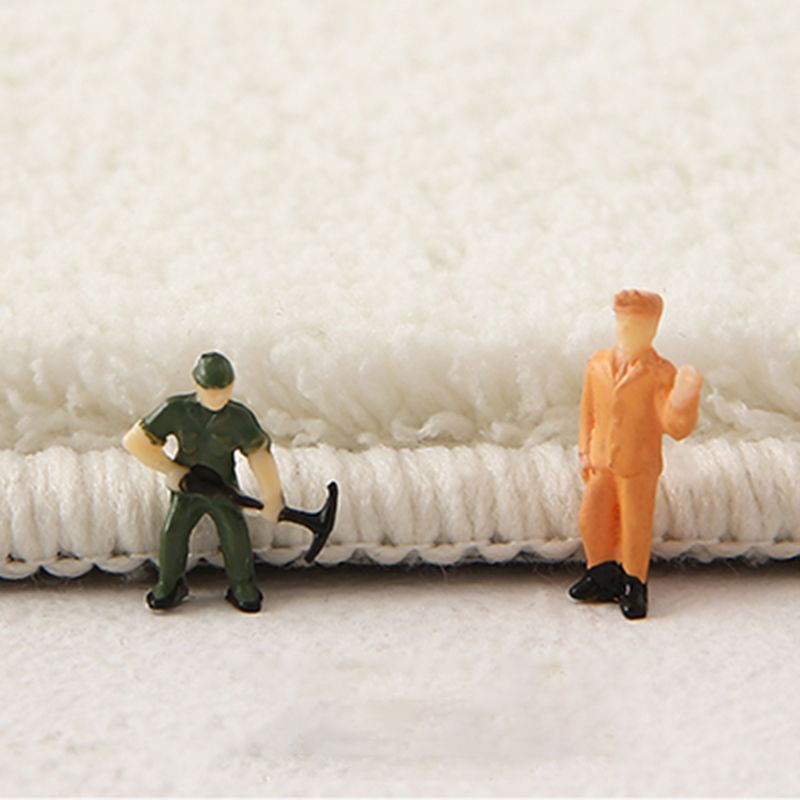 Beige Modern Rug Polyester Color Block Rug Non-Slip Backing Rug for Living Room