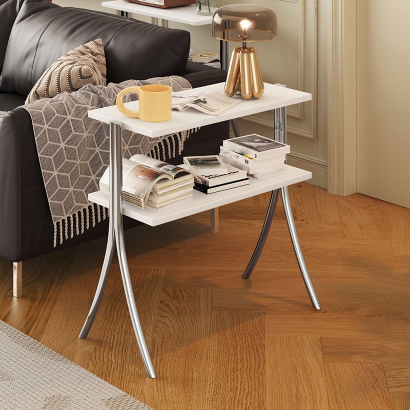 Modern Style Open Back Bookshelf Horizontal Bookcase with 2 Shelves