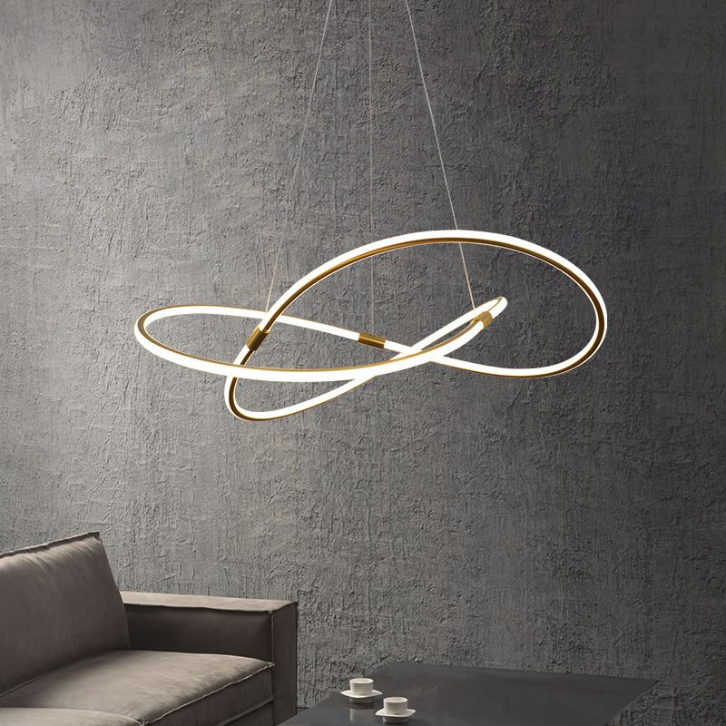 Luci a soffitto moderna a sospensione lampadario a pendente lineare per soggiorno