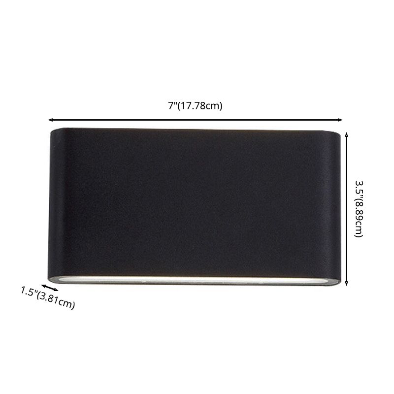 Frosted Black Aluminium LED LED Wandleuchte modern