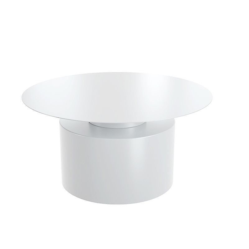 Modernism Black/White Pedestal 1 Coffee Table Round Metal Table
