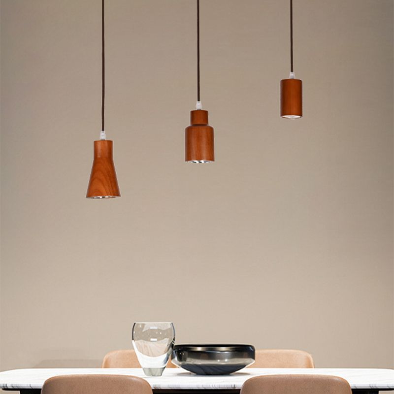 Pendentif en forme géométrique Light Nordic Wood suspension pour le salon