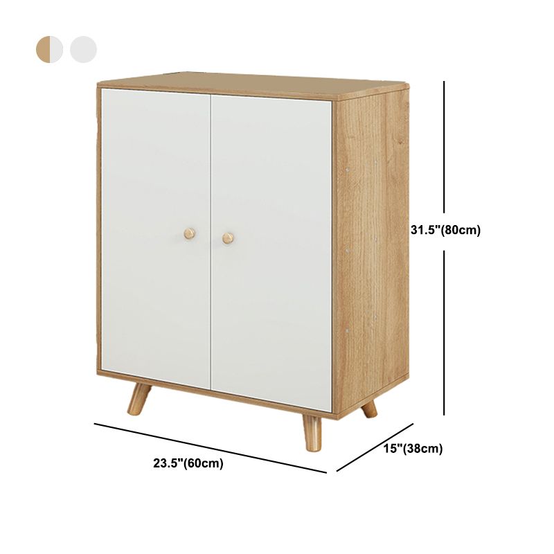 Modern Knobs Side Cabinet Rectangle Wood Storage Cabinet with Drawer