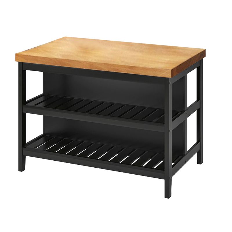 Modern Solid Wood Rectangle Island Table for Kitchen Dining Room