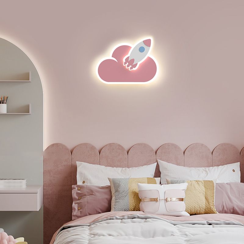 Metal Wall Sconce Lighting Kids Style LED Wall Mounted Lighting