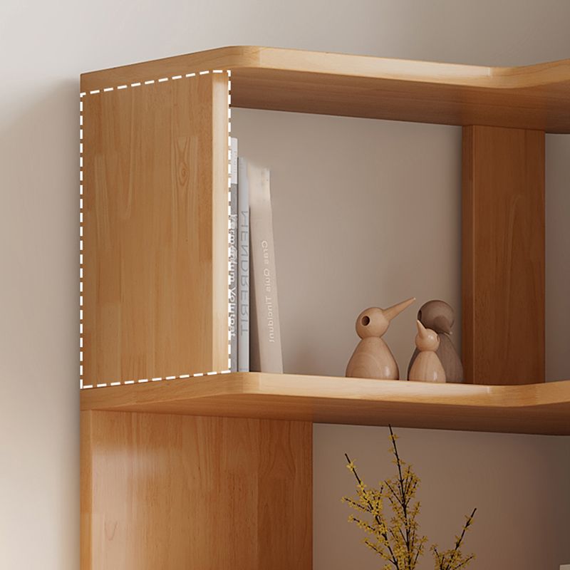 Contemporary Style Open Back Bookshelf Engineered Wood Bookcase with Shelves