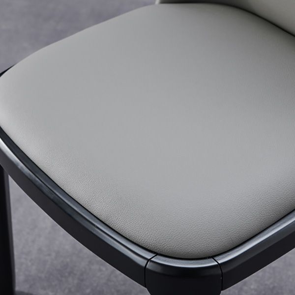 Industrial Armless Dining Chairs Solid Wood Legs Upholstered Side Chair