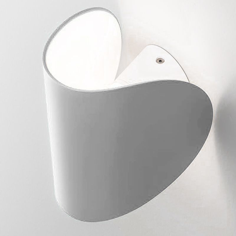 Rotatable Metal Tile Shaped LED Sconce Lamp 6.5" H Modern Style Mini Wall Mount Light