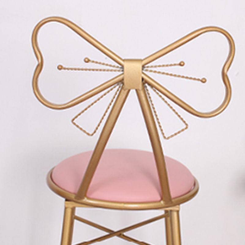 Indoor Upholstered Bar Stools Round Gold Base Scandinavian Counter Bar Stool