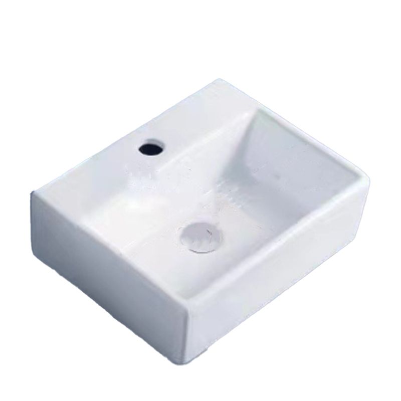 Modern Vessel Bathroom Sink Porcelain White Wash Stand for Bathroom