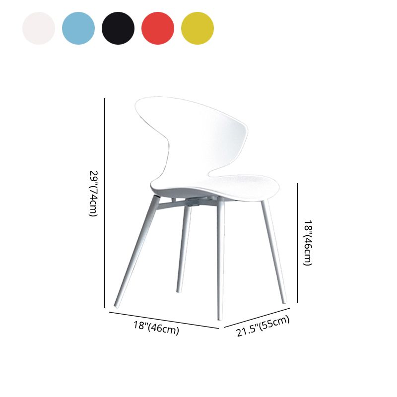 Sillas de comedor de estilo moderno, sillón lateral sin brazos con respaldo lateral de metal para cocina