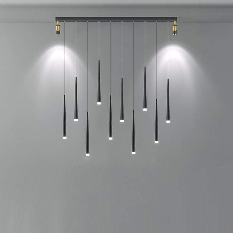 Metaal minimalisme plafondlamp 1-licht LED hanglampverlichtingsarmatuur voor eetkamer