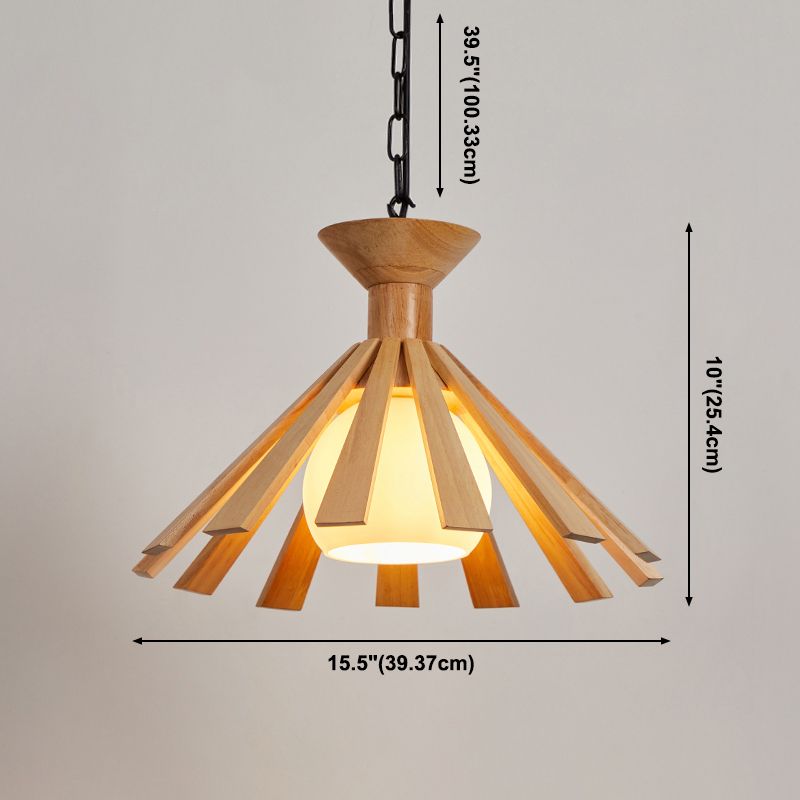 Moderne Holzanhänger Leuchten Leuchten minimalismus 1 Licht Esszimmer hängen Licht