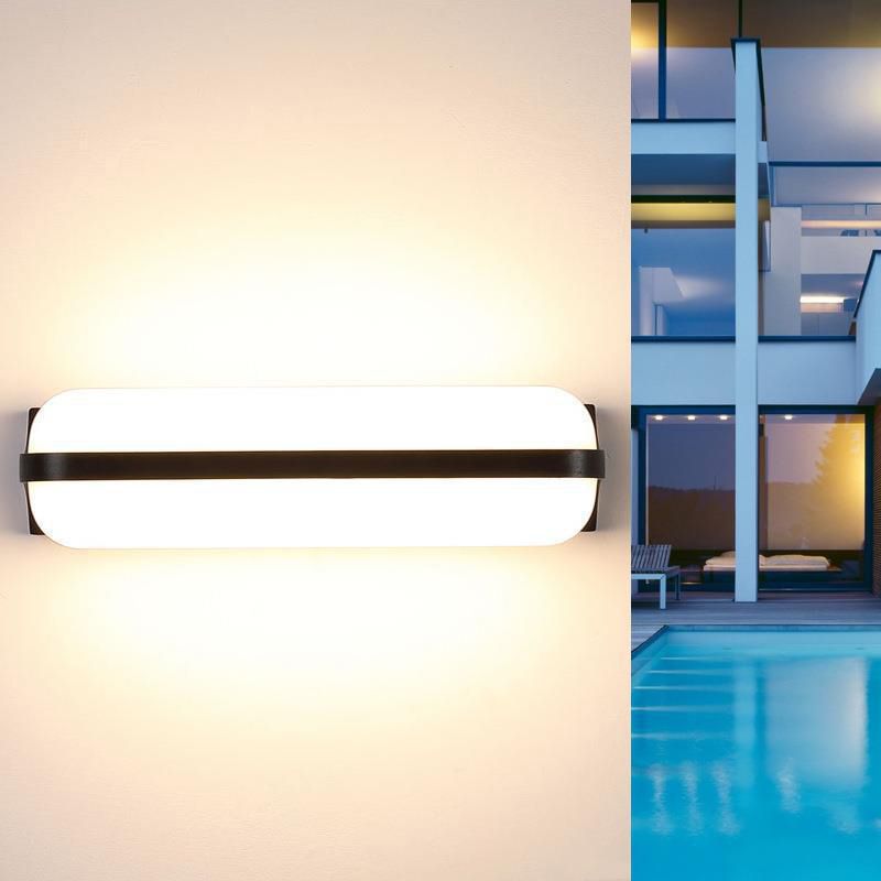 Simple Wall Sconce Waterproof Outdoor Sconce Light Fixture in Black