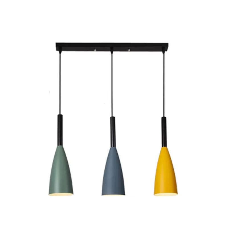 Noordse 3-licht diner hanglamp lamp traanvormig metaalhangend licht