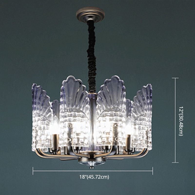 Lumo lampadario di pavone Lighting moderno gradiente blu violaceo in vetro blu lampada appesa