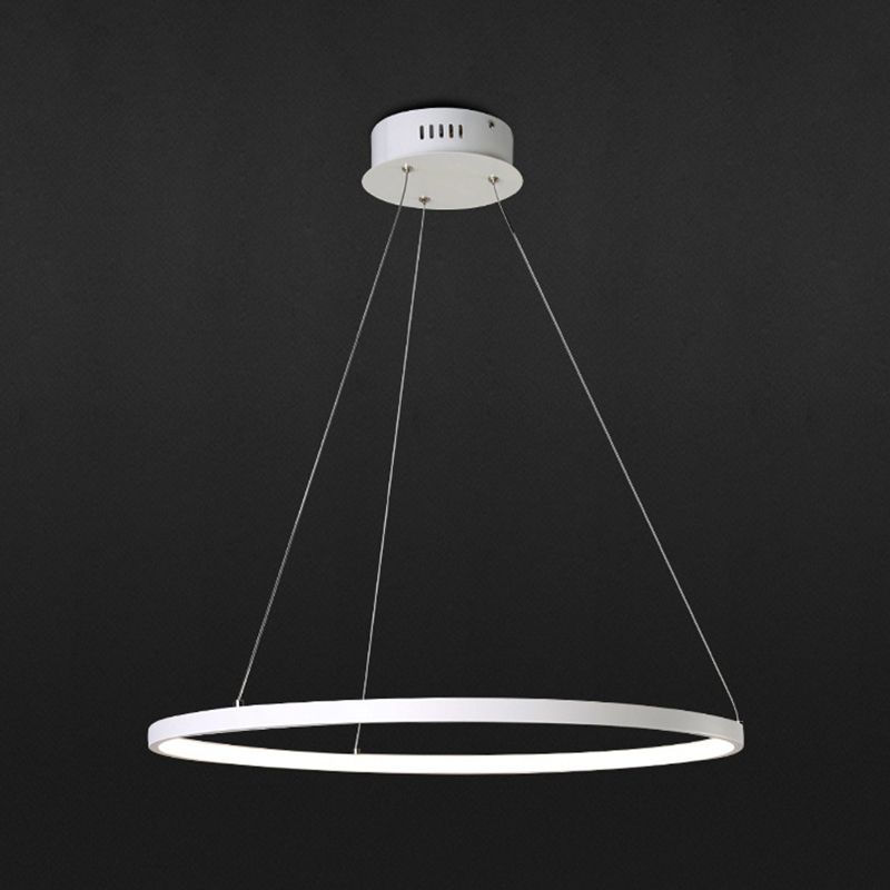 Modern Style Multi-Tier Pendant Chandelier Metal Mutil Lights Suspended Lighting Fixture in White