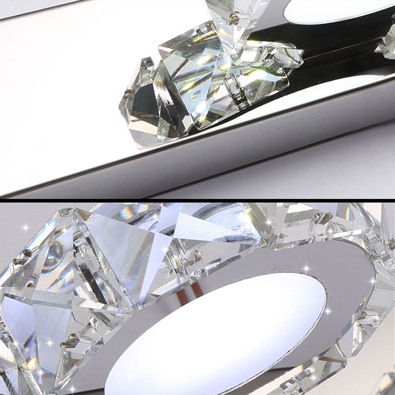 Circles Wall Lighting Fixture Minimalist Style Crystal Clear Wall Mounted Light Fixture