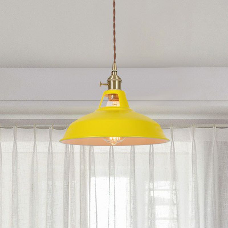 Scheunengeformte Suspension leichte Makkaron Metall 1-Licht-Restaurant Drop-Anhänger mit Entlüftungsdesign