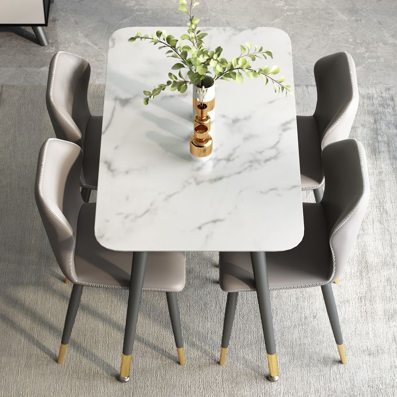 Tavolo da pranzo standard di forma standard minimalista tavolo da pranzo in pietra sinterizzata per cucina
